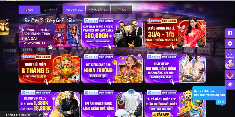 Khuyến mãi bet88 dịp lễ